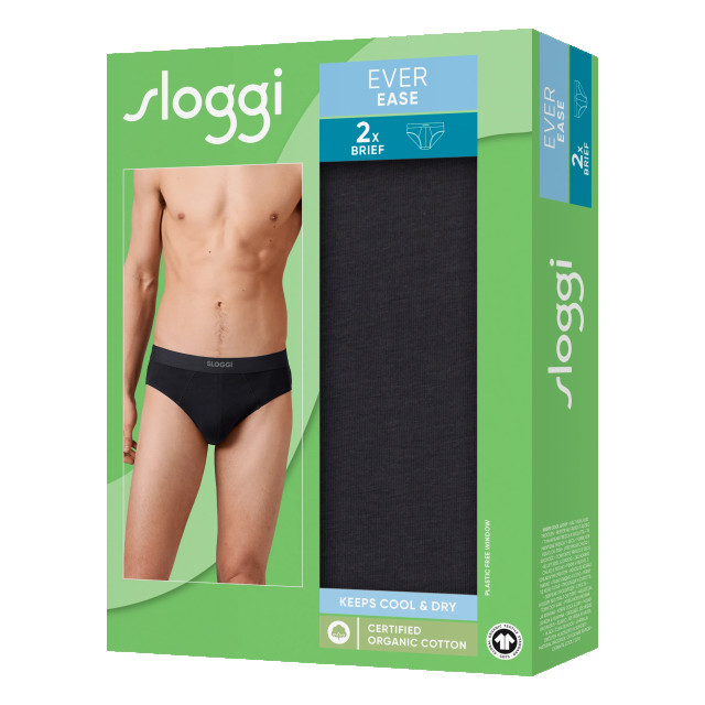 Sloggi Ever ease brief 2-pack - Sloggi Men Ever Ease Brief 2 pack 10222378 0004Black large