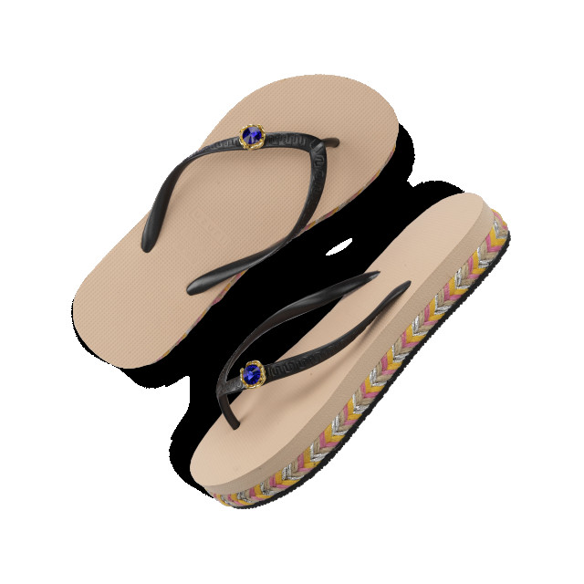 Uzurii Raffia switch zand, , maat: 25.000.40 large