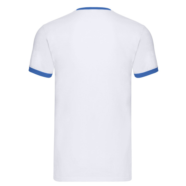 Fruit of the Loom Heren ringer 160 t-shirt UTLT1992_whiteroyalblue large