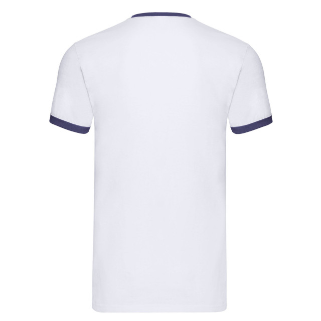 Fruit of the Loom Heren ringer 160 t-shirt UTLT1992_whitenavy large