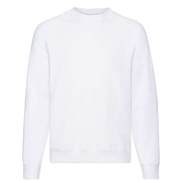 Fruit of the Loom Uniseks klassiek effen raglan sweatshirt voor volwassenen UTLT1996_white large