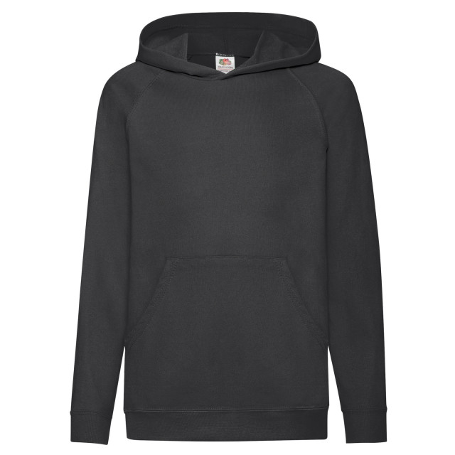 Fruit of the Loom Lichtgewicht hoodie kinderen/kinderen UTLT1959_black large