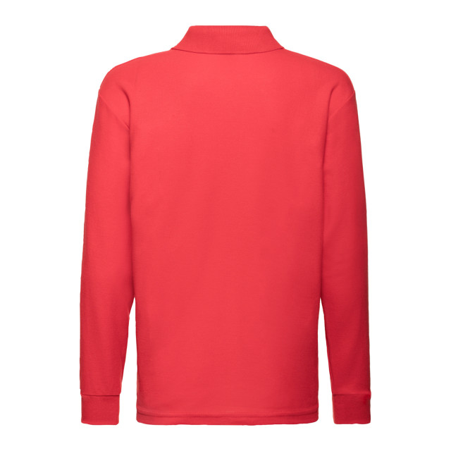 Fruit of the Loom Polo shirt met lange mouwen voor kinderen/kinderen UTLT1891_red large