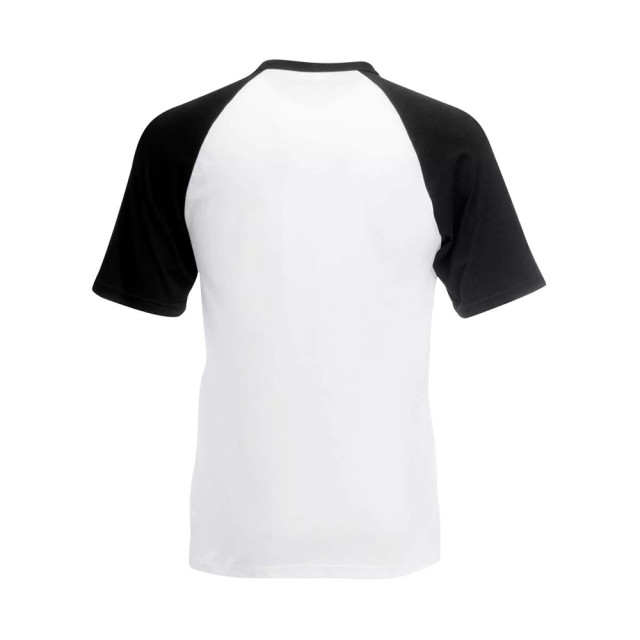 Fruit of the Loom Heren t-shirt honkbal met korte mouwen UTLT1397_whiteblack large