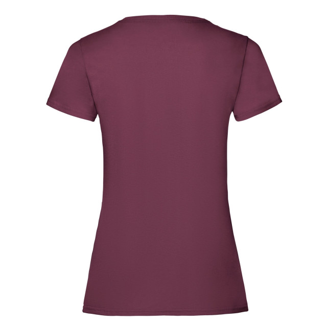 Fruit of the Loom Dames valueweight t-shirt UTLT2232_burgundy large
