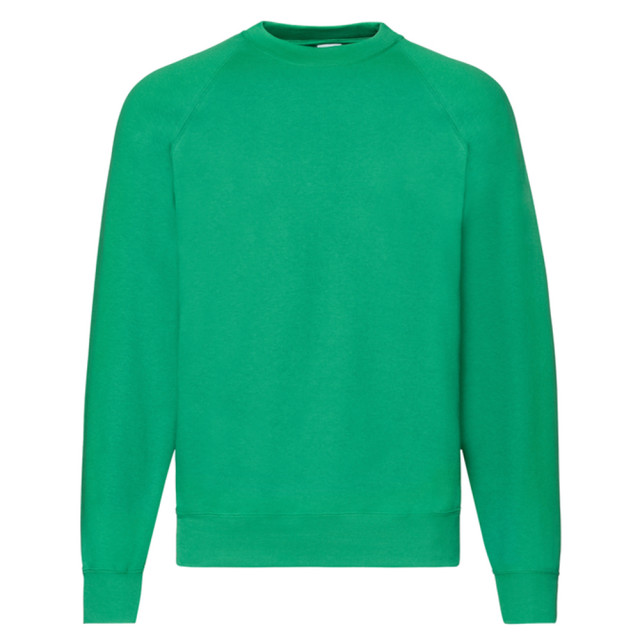 Fruit of the Loom Uniseks klassiek raglan sweatshirt voor volwassenen UTLT2391_kellygreen large