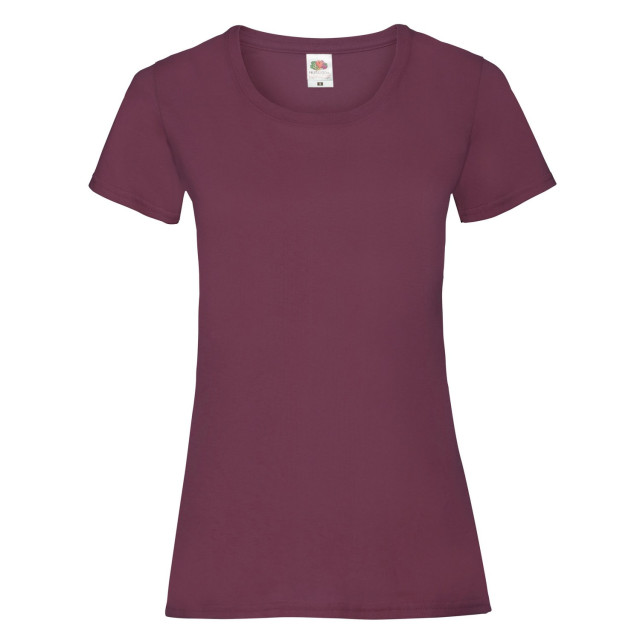 Fruit of the Loom Dames valueweight t-shirt UTLT2232_burgundy large