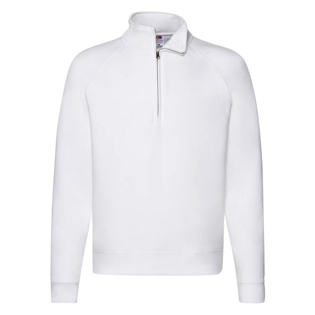 Fruit of the Loom Heren premium effen quarter zip raglan sweatshirt UTLT3233_white large