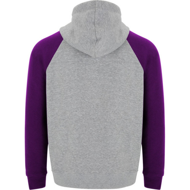 Roly Badet tweekleurige uniseks volwassen hoodie UTLT5609_heathergreypurple large