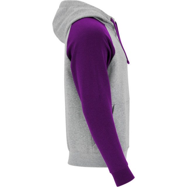 Roly Badet tweekleurige uniseks volwassen hoodie UTLT5609_heathergreypurple large