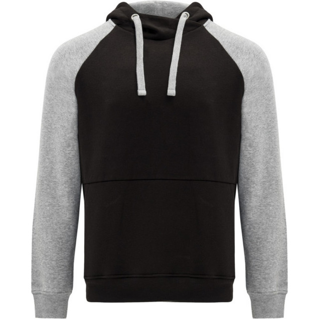 Roly Badet tweekleurige uniseks volwassen hoodie UTLT5609_blackheathergrey large