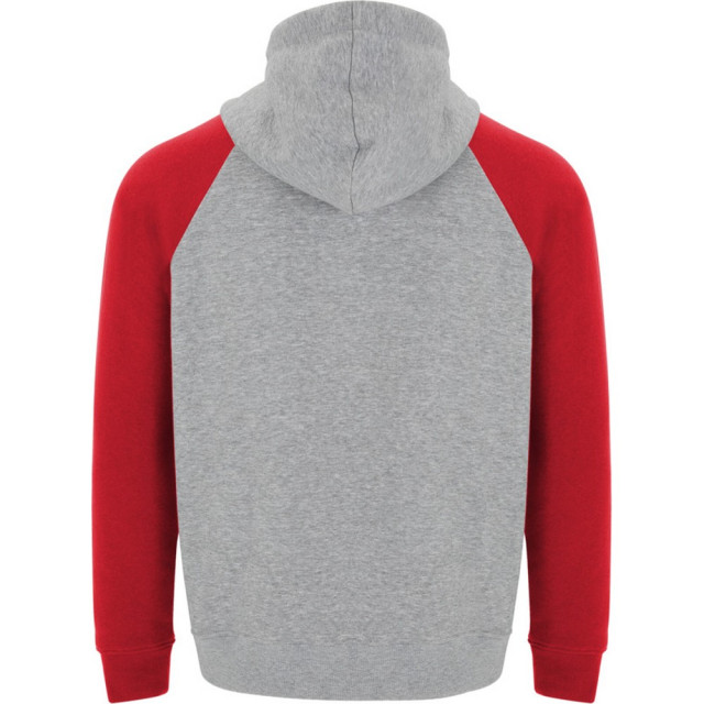 Roly Badet tweekleurige uniseks volwassen hoodie UTLT5609_heathergreyred large