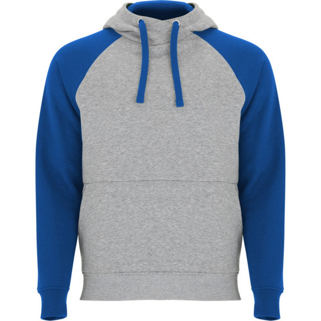 Roly Badet tweekleurige uniseks volwassen hoodie UTLT5609_heathergreyroyalblue large