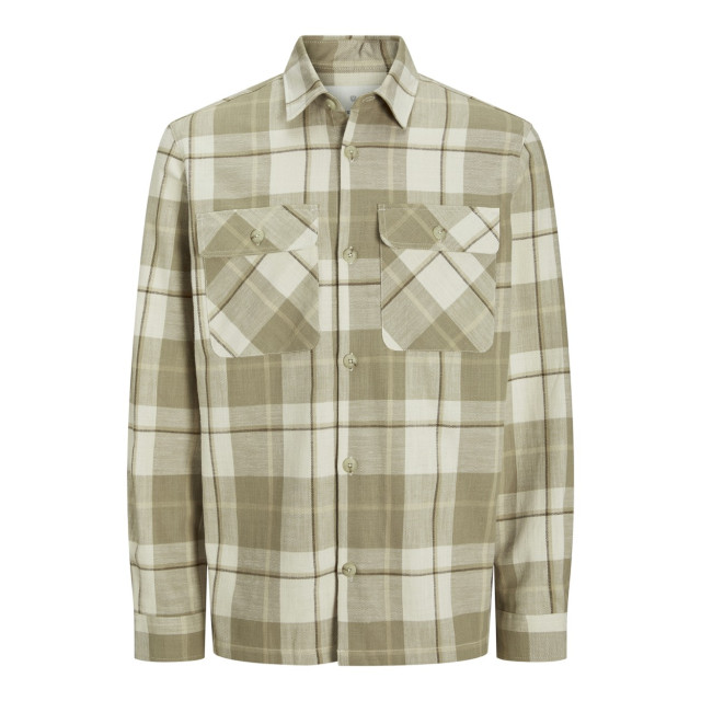Jack & Jones Jprccraymond spring check overshirt ecru dessin 5309.08.0002 large