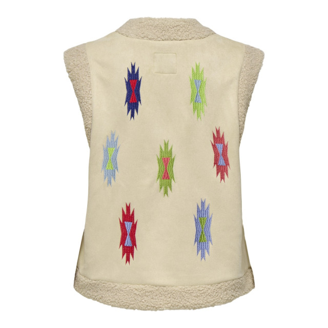 Only Onlfrida aztec emb. waistcoat cs ot zand dessin 4279.06.0002 large