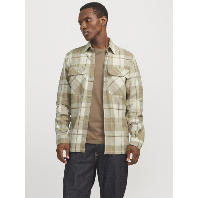 Jack & Jones Jprccraymond spring check overshirt ecru dessin 5309.08.0002 large