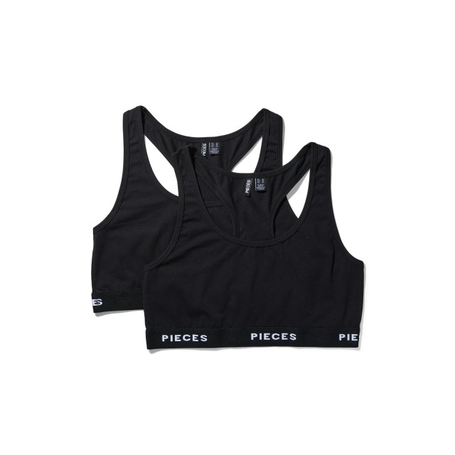 Pieces Dames bh pclogo 2-pack 17151107-Zwart large