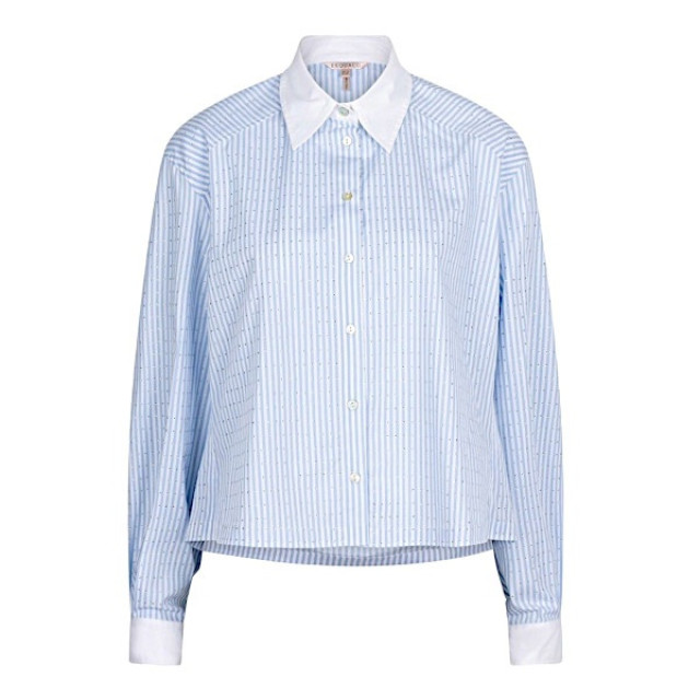 Esqualo Blouse sp25-10032 blue/white SP25-10032 - Blue/White large