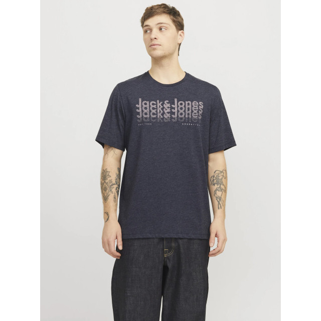 Jack & Jones Heren t-shirt jjtex ronde hals donker 12269335-Donkerblauw large