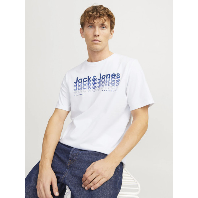 Jack & Jones Heren t-shirt jjtex ronde hals 12269335-Wit large