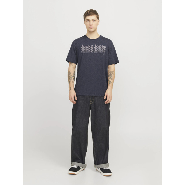 Jack & Jones Heren t-shirt jjtex ronde hals donker 12269335-Donkerblauw large