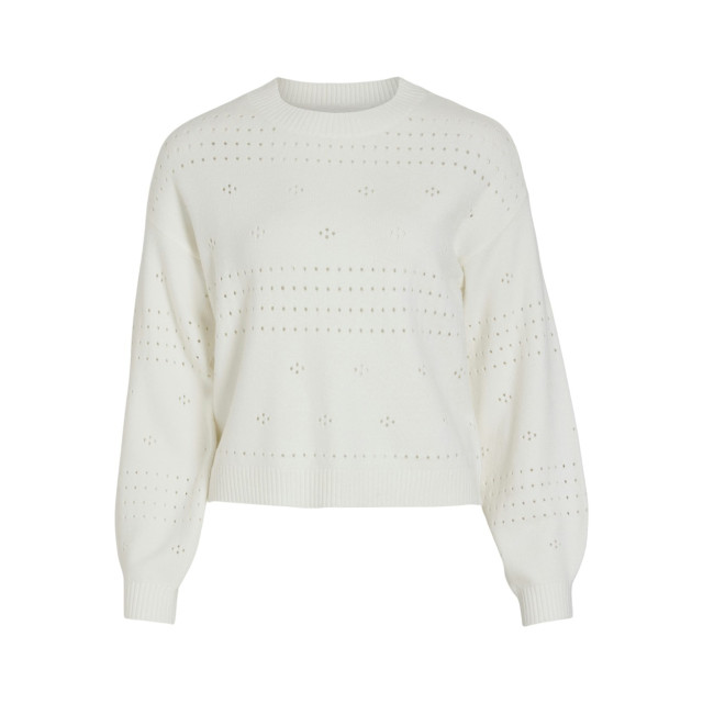 Vila Viril ls o-neck pointelle knit top off-white 4219.02.0005 large
