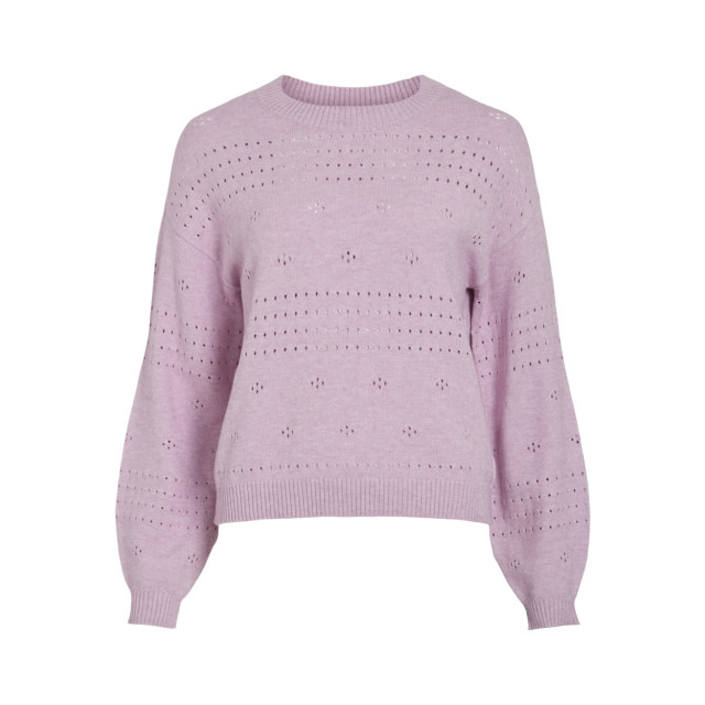 Vila Viril ls o-neck pointelle knit top lila 4219.51.0049 large