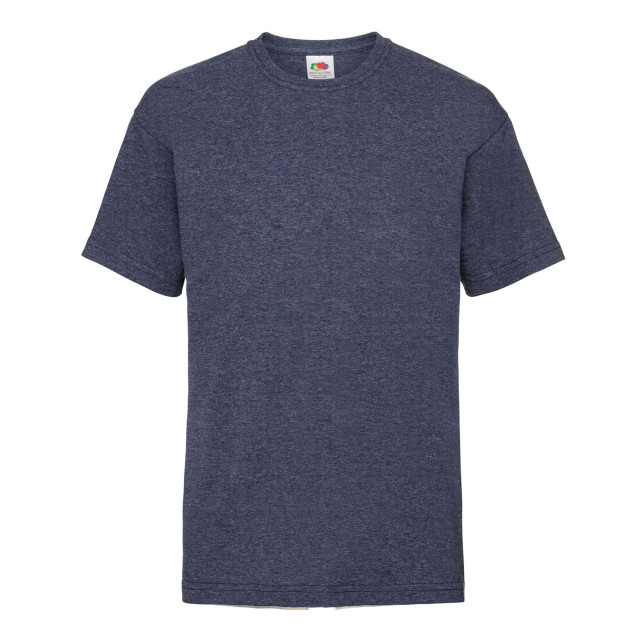 Fruit of the Loom Kinder/kinder t-shirt van katoen met waardevol gewicht UTLT1724_vintageheathernavy large Fruit of the Loom Kinder/kinder t-shirt van katoen met waardevol gewicht UTLT1724_vintageheathernavy large