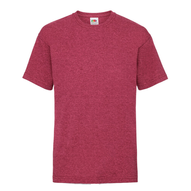 Fruit of the Loom Kinder/kinder t-shirt van katoen met waardevol gewicht UTLT1724_vintageheatherred large Fruit of the Loom Kinder/kinder t-shirt van katoen met waardevol gewicht UTLT1724_vintageheatherred large