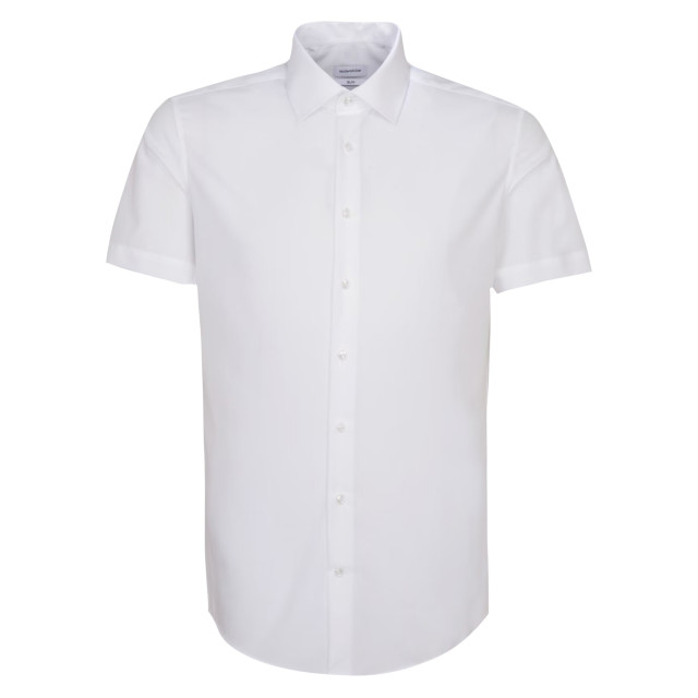 Seidensticker Heren slim overhemd met korte mouwen UTLT6088_white large