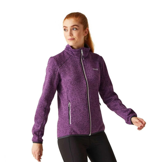 Regatta Dames newhill marl full zip fleecejack UTRG8828_sunsetpurplesealgrey large Regatta Dames newhill marl full zip fleecejack UTRG8828_sunsetpurplesealgrey large