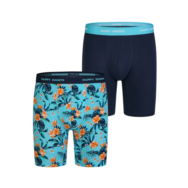 Happy Shorts Heren boxershorts met lange pijpen boxer briefs flower print 2-pack HS-J-1122LONG large