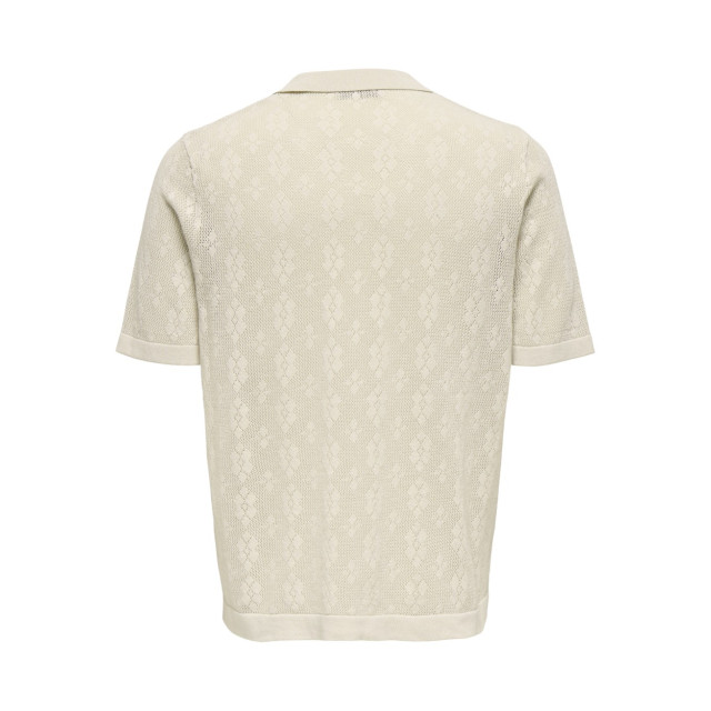 Only & Sons Onsken life reg 12 ss shirt knit beige 5319.05.0004 large