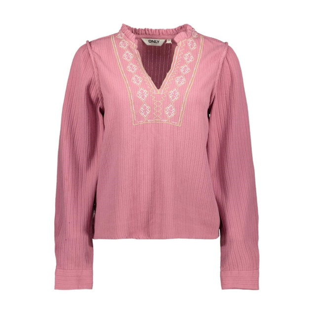 Only Onlemma ls detail v-neck top wvn cs fuchsia 4389.56.0005 large