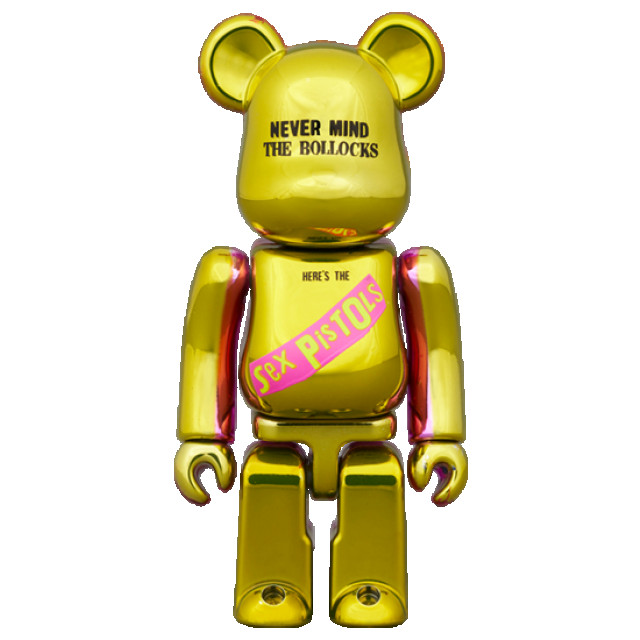 Bearbrick 100% & 400% sex pistols never mind the bollocks chrome 156264973 large