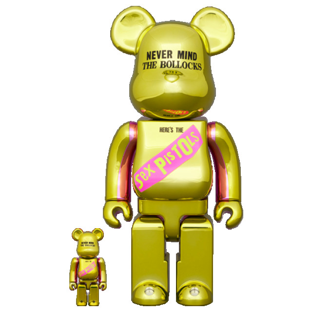 Bearbrick 100% & 400% sex pistols never mind the bollocks chrome 156264973 large