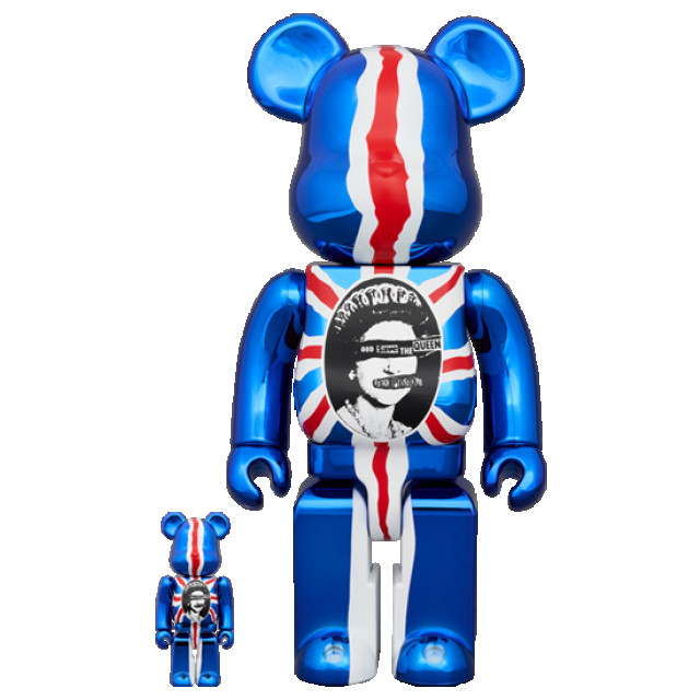 Bearbrick 100% & 400% sex pistols god save the queen chrome 156264979 large