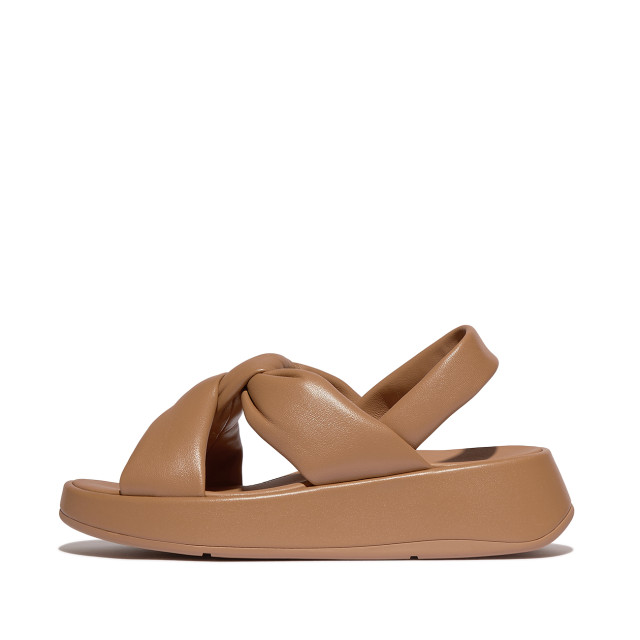 FitFlop F-mode knot soft-leather flatform b/strap sandals IX9 large FitFlop F-mode knot soft-leather flatform b/strap sandals IX9 large
