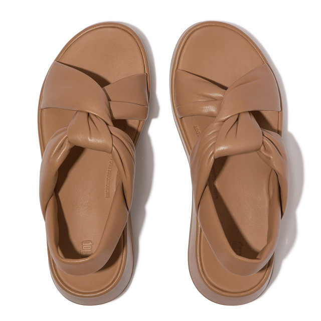 FitFlop F-mode knot soft-leather flatform b/strap sandals IX9 large FitFlop F-mode knot soft-leather flatform b/strap sandals IX9 large