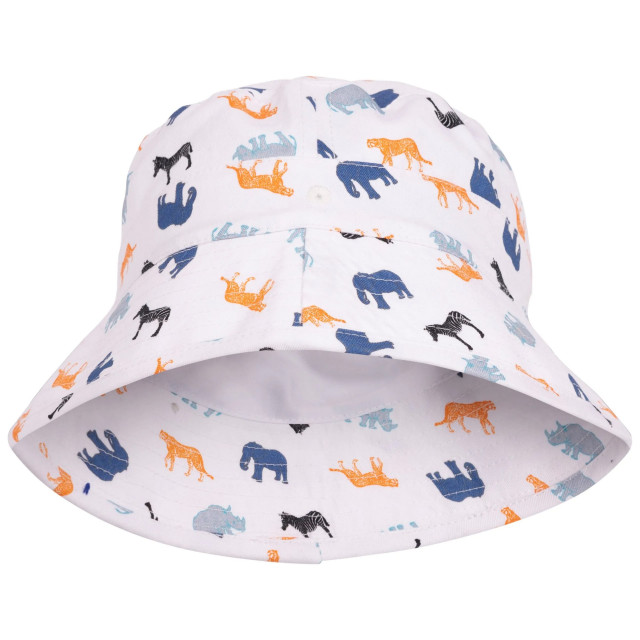 Trespass Kinder/kinder zebdee safari dieren emmer hoed UTTP6616_white large