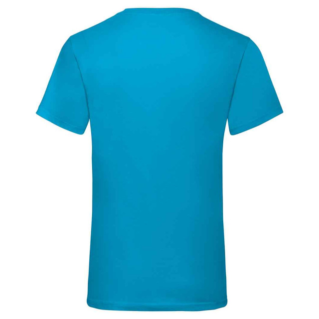 Fruit of the Loom Unisex adult waardevol v hals t-shirt UTLT2574_azureblue large