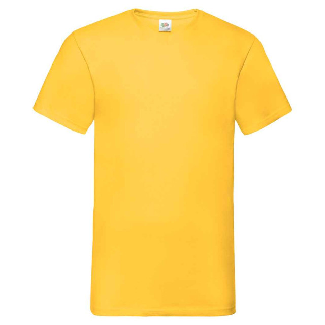 Fruit of the Loom Unisex adult waardevol v hals t-shirt UTLT2574_sunflower large