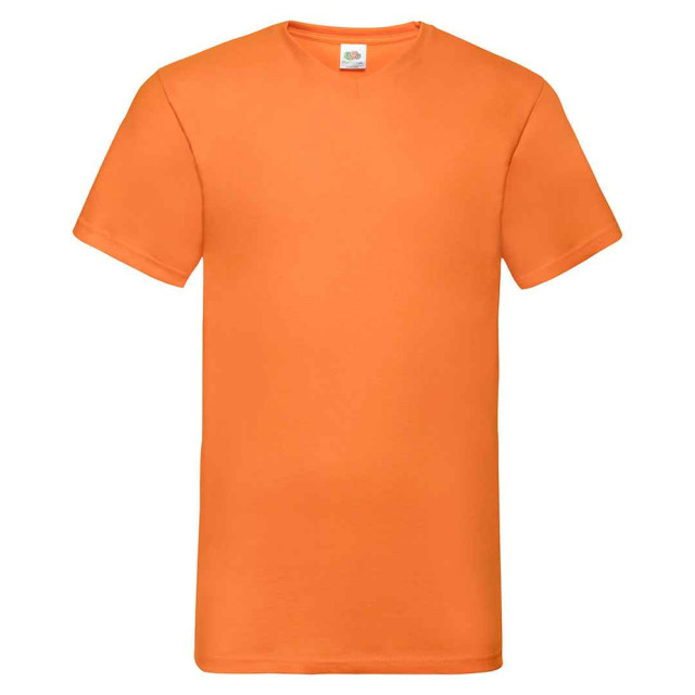 Fruit of the Loom Unisex adult waardevol v hals t-shirt UTLT2574_orange large