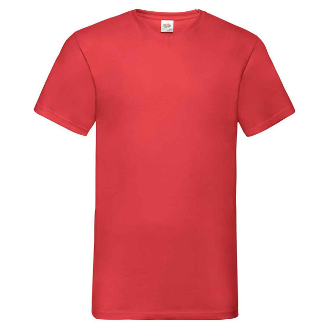 Fruit of the Loom Unisex adult waardevol v hals t-shirt UTLT2574_red large