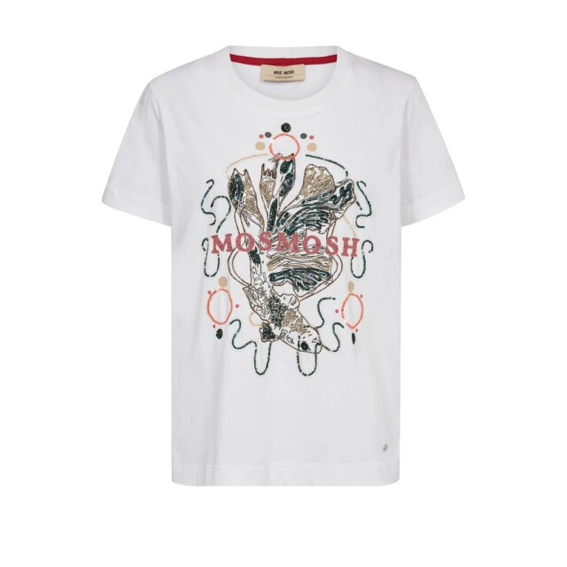 Mos Mosh 168110 101 mosmosh mm hallin o-ss deco tee white 168110 101 large