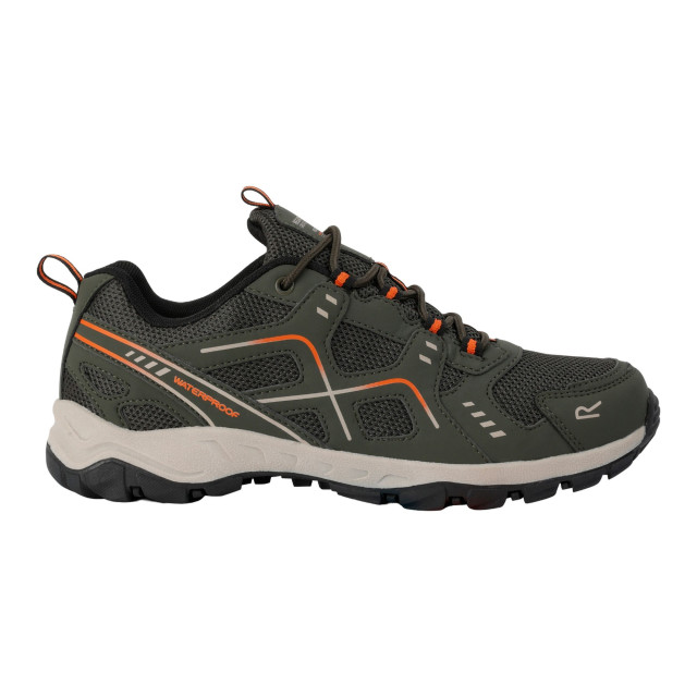 Regatta Heren vendeavour waterdichte wandelschoenen UTRG8564_darkkhakiblazeorange large