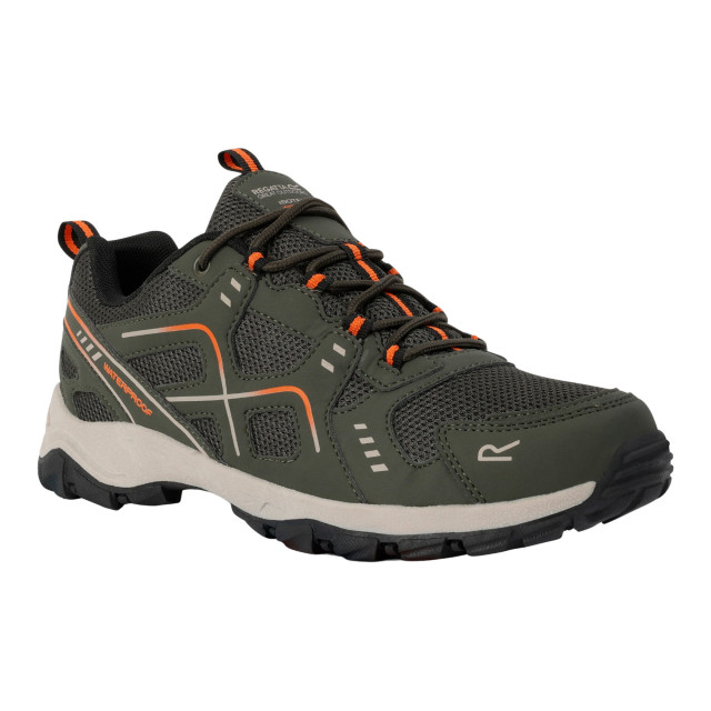 Regatta Heren vendeavour waterdichte wandelschoenen UTRG8564_darkkhakiblazeorange large