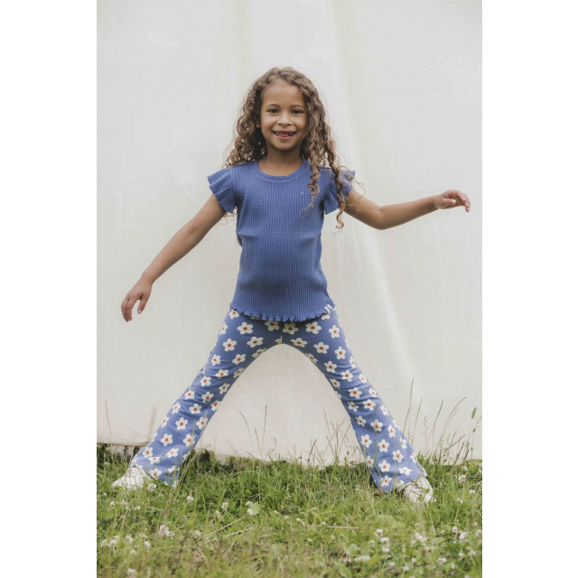 Looxs Revolution T-shirt blue ribjersey voor meisjes in de kleur 2511-7422-170 large Looxs Revolution T-shirt blue ribjersey voor meisjes in de kleur 2511-7422-170 large