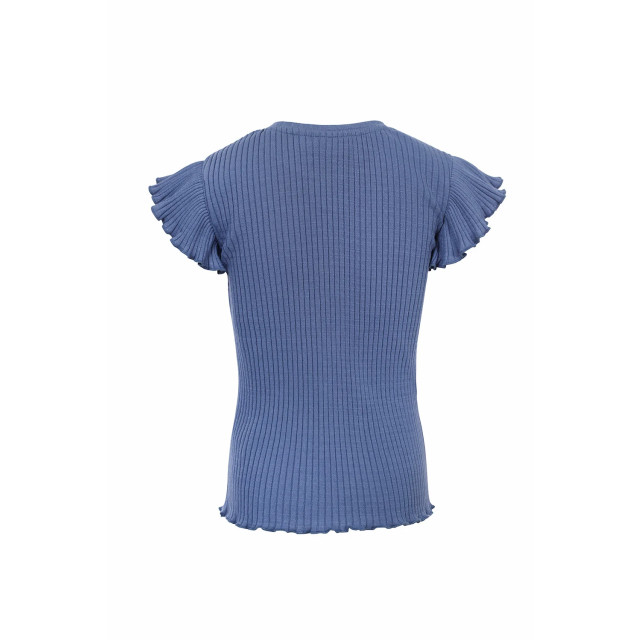 Looxs Revolution T-shirt blue ribjersey voor meisjes in de kleur 2511-7422-170 large Looxs Revolution T-shirt blue ribjersey voor meisjes in de kleur 2511-7422-170 large