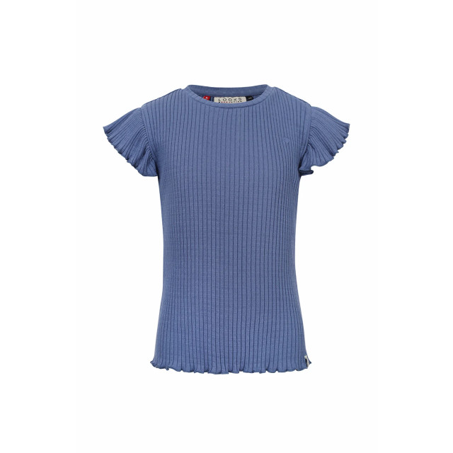 Looxs Revolution T-shirt blue ribjersey voor meisjes in de kleur 2511-7422-170 large Looxs Revolution T-shirt blue ribjersey voor meisjes in de kleur 2511-7422-170 large
